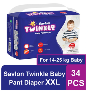 Savlon Twinkle Baby Pant Diaper XXL 34 pcs (14-25 kg)